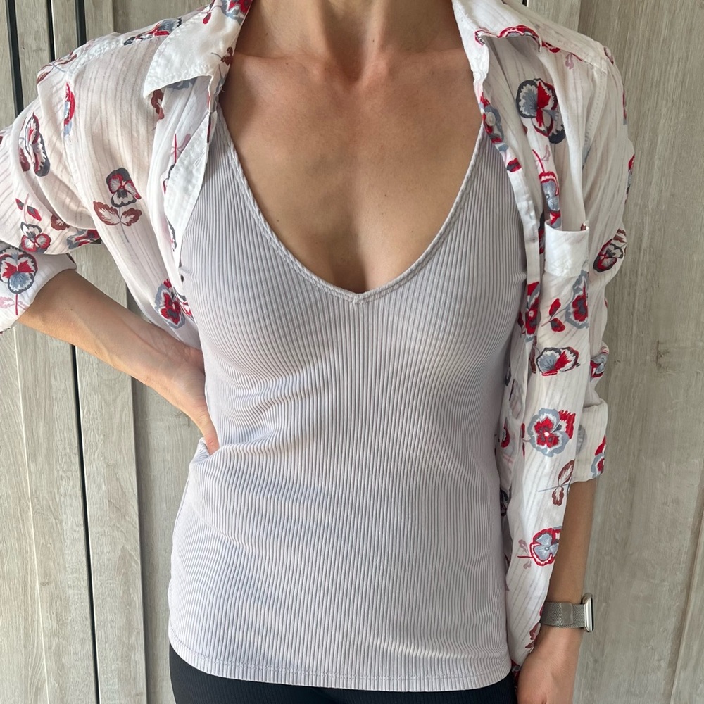 Express 2 piece set tank and boyfriend button down